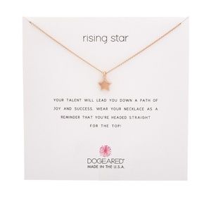 Dogeared Rising Star Rose Gold Necklace NWT